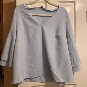 NWOT! Lane Bryant Vneck blue blouse